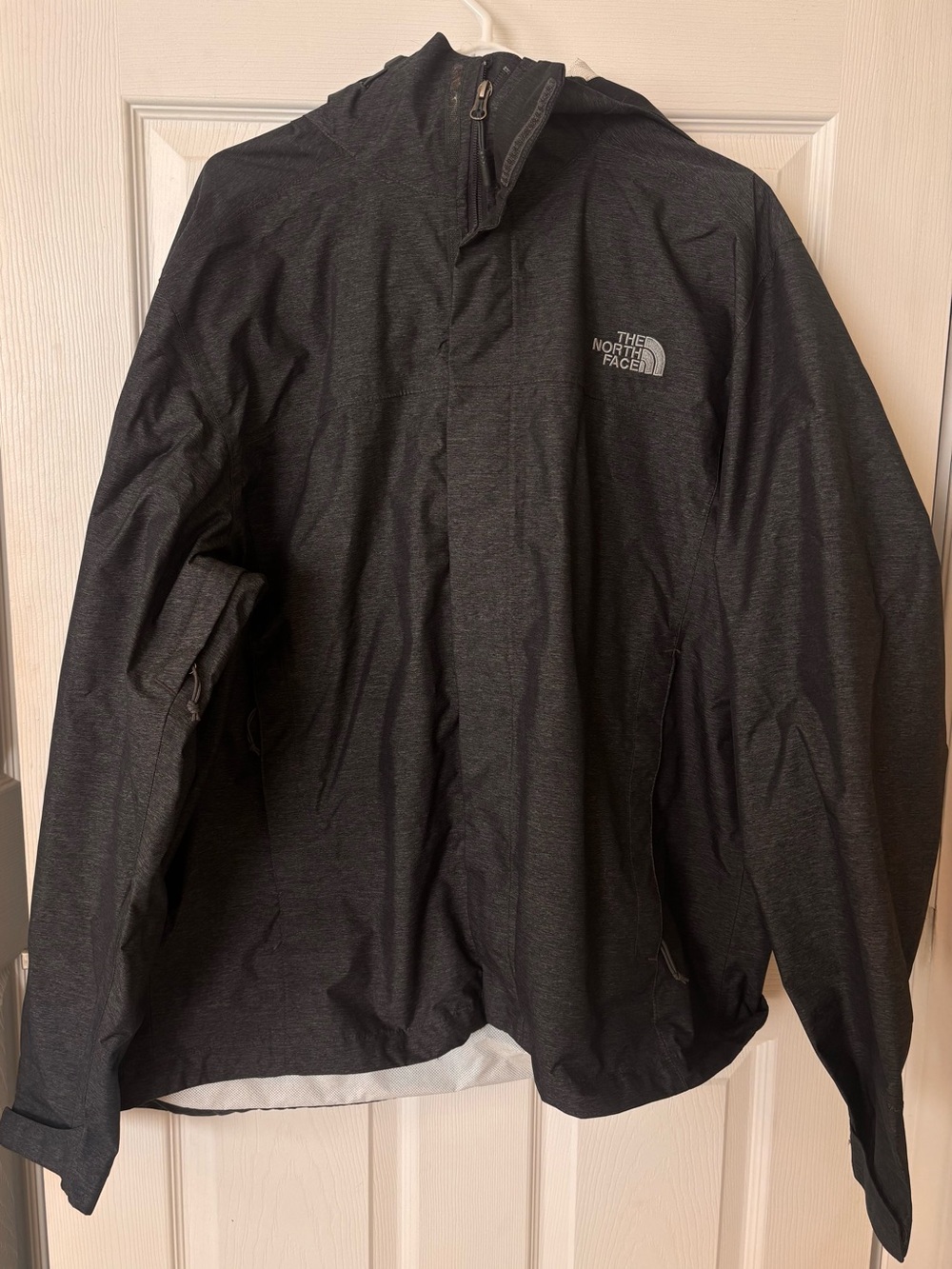 The North Face Men's Charcoal Black Hooded Windbreaker